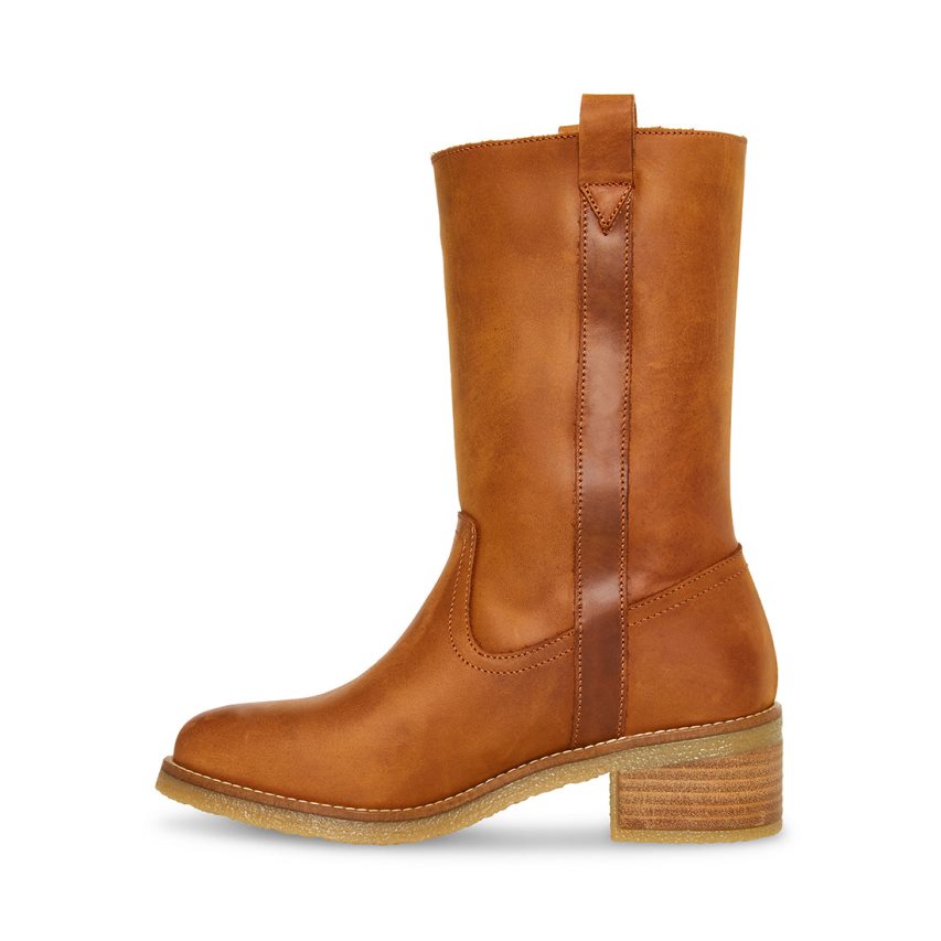 Botas Altas Steve Madden Winny Cuero Mujer Marrones | ES FN8609